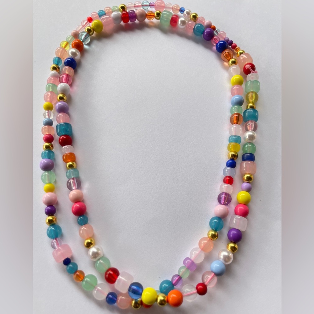 Colorful Beaded Necklace Stretchy - Picture 4 of 7